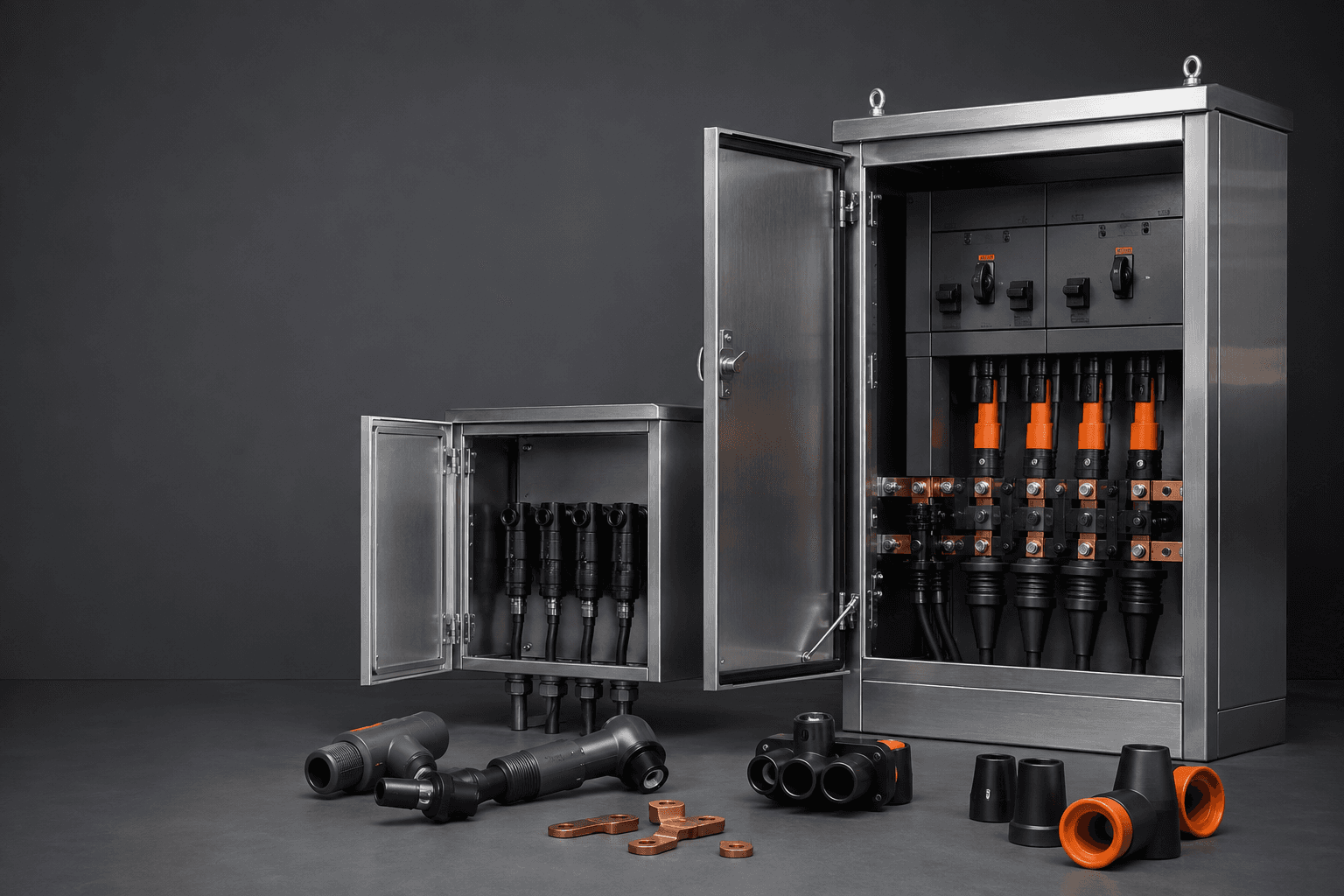 Representative cable distribution box and switchgear product manual page