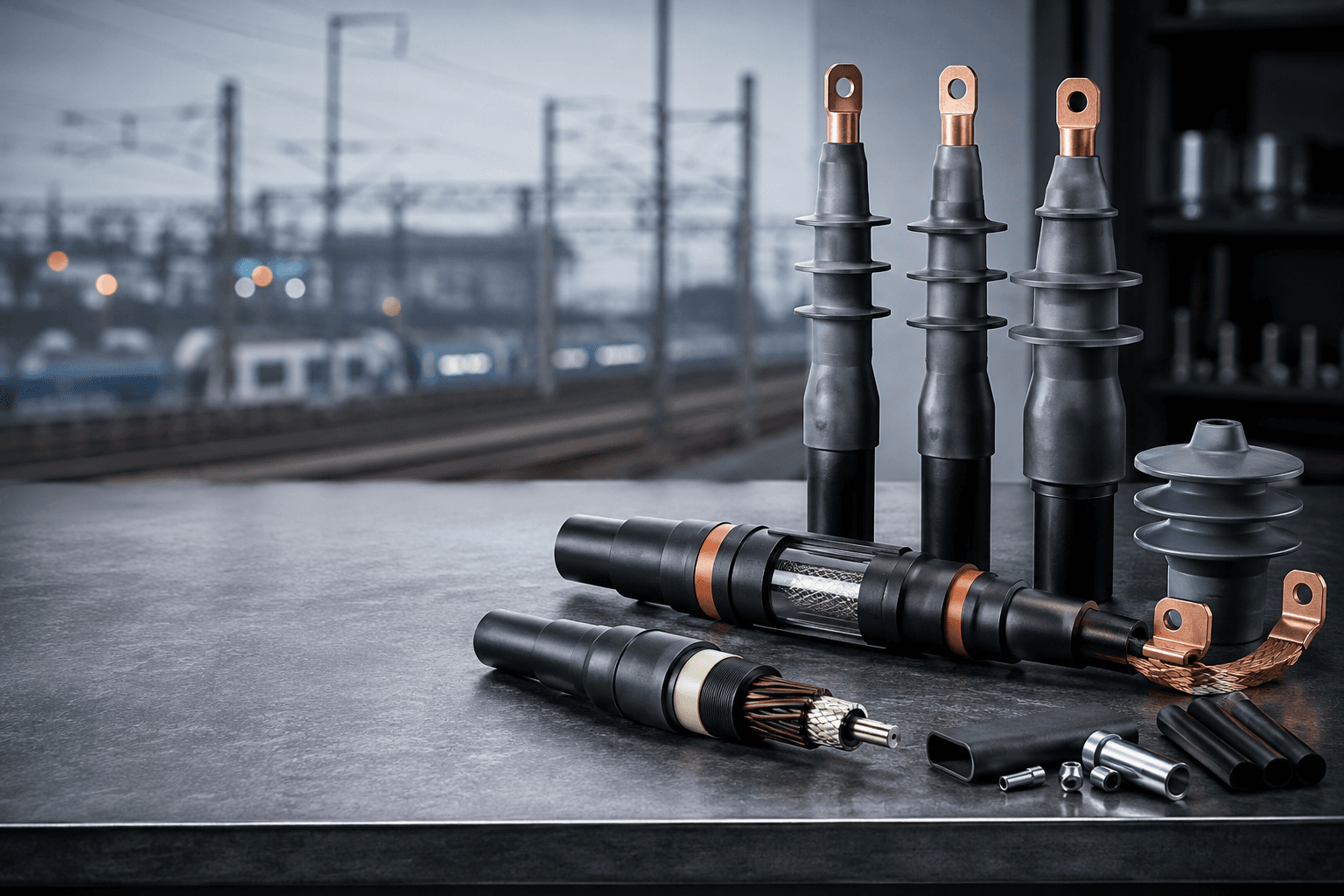 Representative railway electrification cable accessory manual page